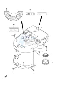 DF 175 drawing Silencer/Ring Gear Cover