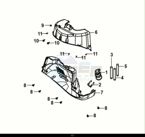 FIDDLE IV 125 (XG12W1-IT) (M0) drawing FRONT FENDER