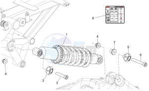 NA Mana 850 drawing Rear Shock absorber