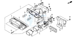 VT1100C SHADOW drawing TAILLIGHT