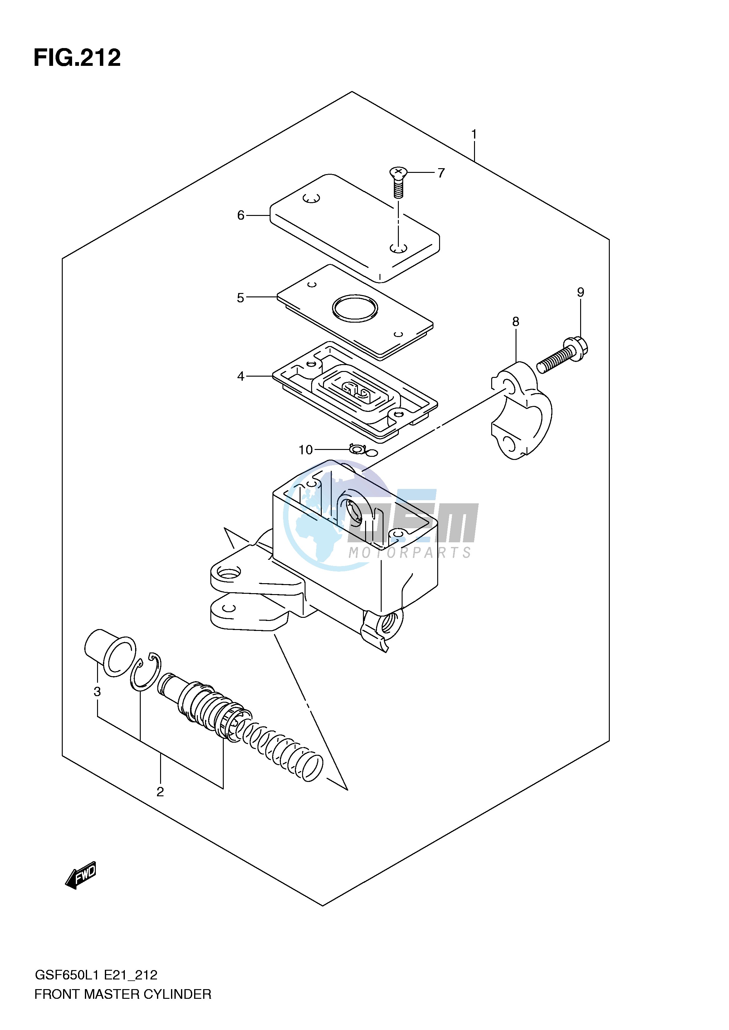 FRONT MASTER CYLINDER (GSF650SUAL1 E21)