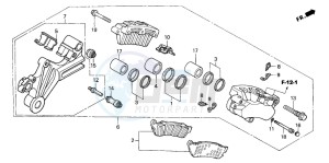 XL1000VA VARADERO drawing REAR BRAKE CALIPER (XL1000VA)