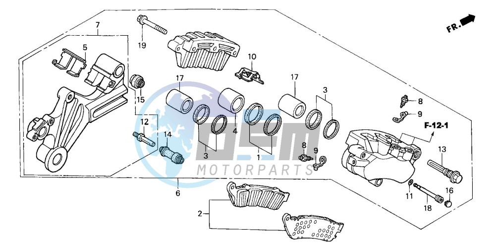 REAR BRAKE CALIPER (XL1000VA)