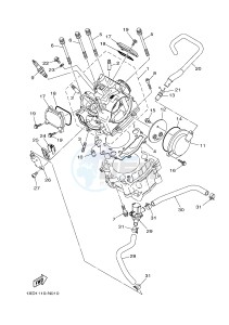 YXM700E YXM70VPHH (B42J) drawing CYLINDER HEAD