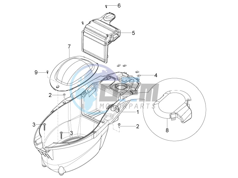 Helmet box - Undersaddle