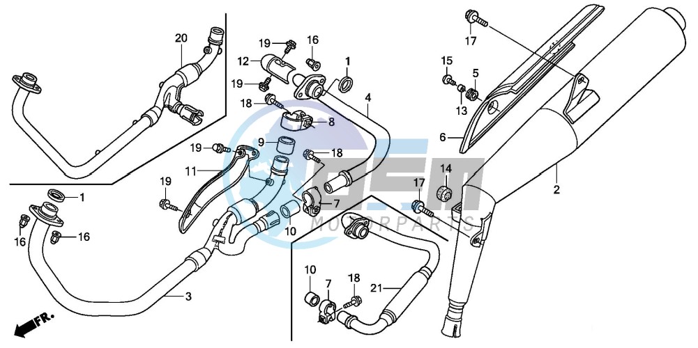 EXHAUST MUFFLER (XL125V1/2/3/4/5/6)