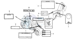 CRM50R drawing CAUTION LABEL