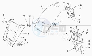 Breva 750 IE IE drawing Rear body - mudguard