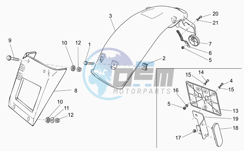 Rear body - mudguard