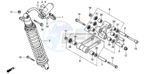 XRV750 AFRICA TWIN drawing REAR CUSHION