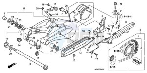 CB1000RAA France - (F / ABS CMF) drawing SWINGARM