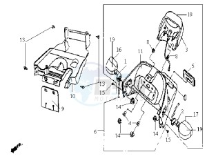 JUNGLE - drawing TAIL LIGHT - INDICATORS - REAR MUDGUARD