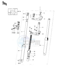 MC1 (A-B) 90 drawing FRONT FORK -- 73-75 MC1_MC1-A_MC1-B- -