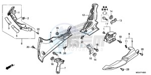 VFR1200XF CrossTourer - VFR1200X 2ED - (2ED) drawing LOWER COWL