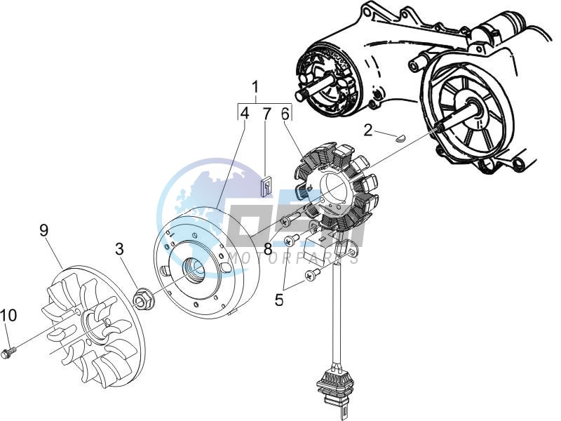 Flywheel magneto