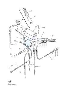 PW50 (2SA5 2SA6) drawing STEERING HANDLE & CABLE