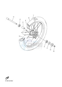 WR250F (2GBC 2GBD 2GBE) drawing FRONT WHEEL