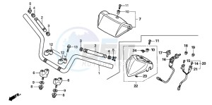 TRX400EX FOURTRAX 400 EX drawing HANDLE PIPE