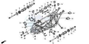 TRX350FE FOURTRAX ES drawing FRAME BODY