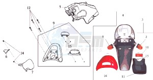 SHARK 50 E2 drawing TAIL LIGHT - INDICATORS - GRIP