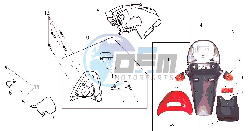 TAIL LIGHT - INDICATORS - GRIP