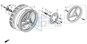 SH50 SCOOPY drawing FRONT WHEEL