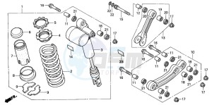 TRX450R drawing REAR CUSHION