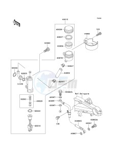 ZR 1200 A [ZX 1200 R] (A1-A3) drawing REAR MASTER CYLINDER