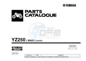 YZ250 (B9U2) drawing Infopage-1