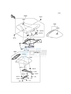 NINJA_ZX-6R ZX600REF FR GB XX (EU ME A(FRICA) drawing Seat