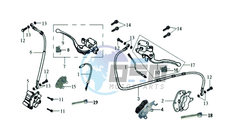 BRAKE CALIPER / BRAKE LEVER / BRAKE LINES