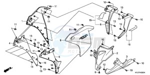 CBR250RB drawing MIDDLE COWL/ UNDER COWL