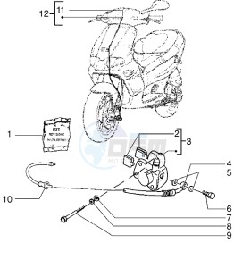 Runner VX 125 drawing Front brake caliper - Transmissions