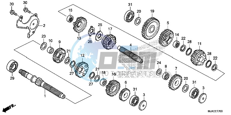 TRANSMISSION (VT750CS/ C2B/ C2S/ C)