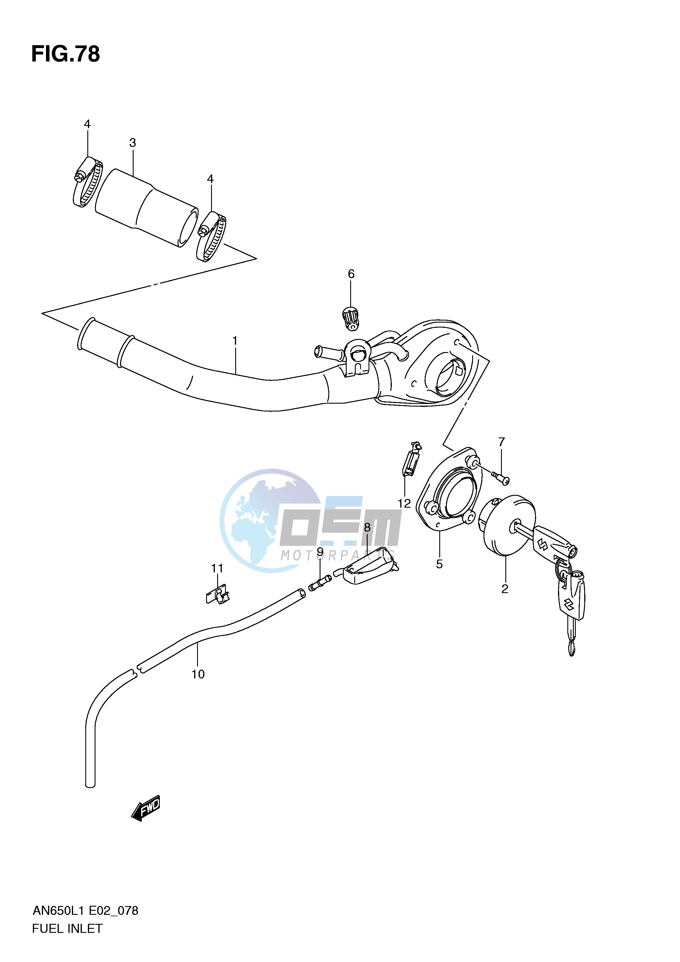 FUEL INLET (AN650AL1 E24)