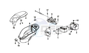 MIO 50I 25KMH (L8) NL EURO4 drawing BUDDYSEAT - HELMET BOX