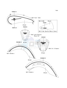 VN 2000 G [VULCAN 2000] (8F-9F) G8F drawing DECALS-- BLACK- --- G8F- -