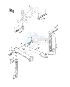 KZ 1000 E [SHAFT] (E1-E2) [SHAFT] drawing SWING ARM_SHOCK ABSORBERS