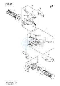 DR-Z125 EU drawing HANDLE LEVER