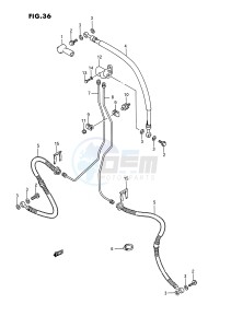 LT250R (E1) drawing FRONT BRAKE HOSE