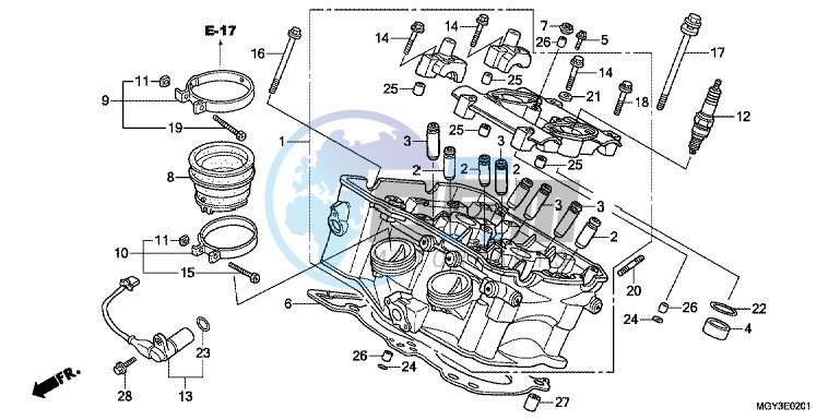 CYLINDER HEAD (REAR)