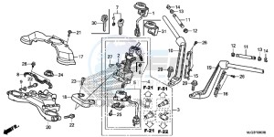 GL1800BF F6B Bagger - GL1800BF UK - (E) drawing HANDLE PIPE/ TOP BRIDGE