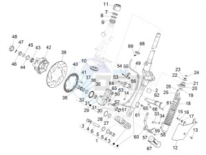 GTV 300 HPE SEI GIORNI IE E4 ABS (EMEA) drawing Fork/steering tube - Steering bearing unit