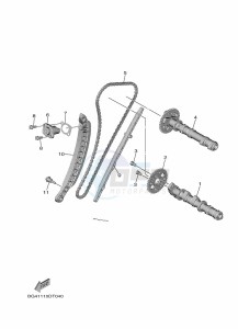 YXE850ENS YXE85WPLK (B8K8) drawing CAMSHAFT & CHAIN