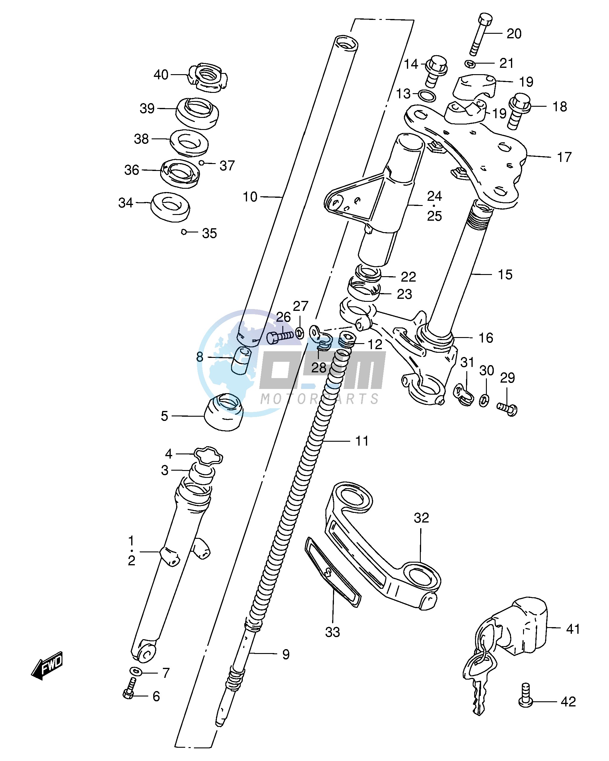 FRONT FORK (GS125UR E71)