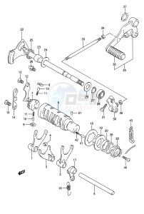 GSF400 (E28) Bandit drawing GEAR SHIFTING