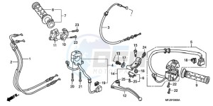 CBR600RRA F / CMF drawing HANDLE LEVER/SWITCH/CABLE