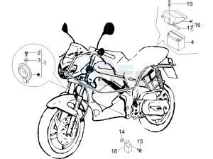 DNA 50 drawing Remote control switches - Battery - Horn