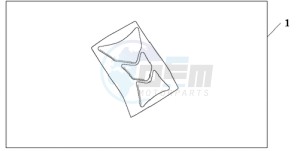 CBR1000RA9 KO / ABS HRC MME drawing TANK PAD HONDA WING LOGO