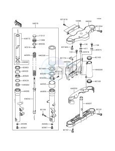 VN 1500 L [VULCAN 1500 NOMAD FI] (L1) [VULCAN 1500 NOMAD FI] drawing FRONT FORK